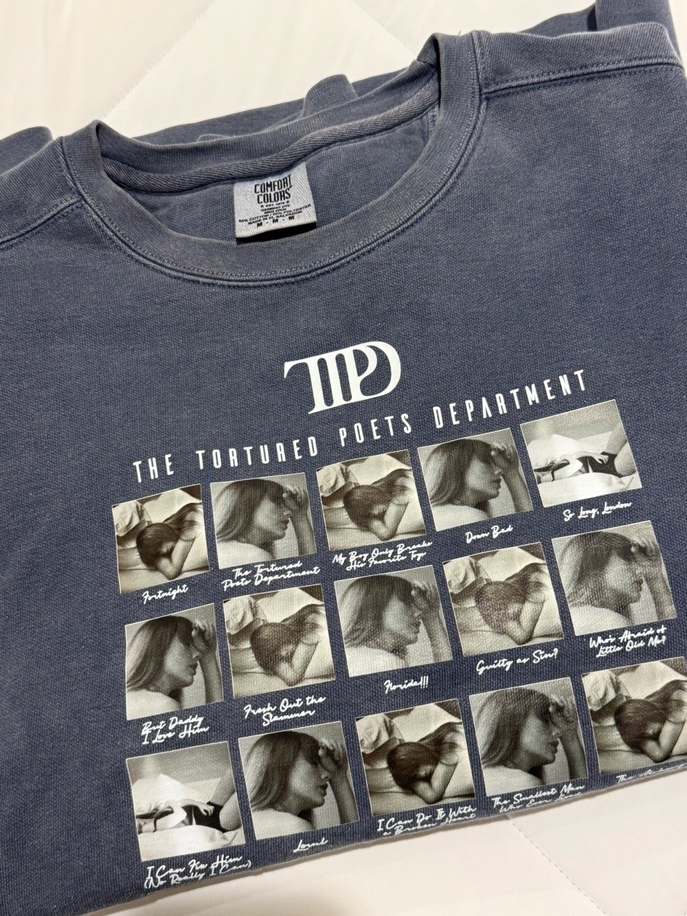 The Tortured Poets Department Taylor Swift Graphic Crewneck Sweatshirt Sz Medium